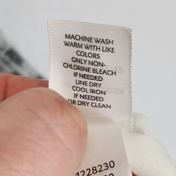 J Jill Dress Women Small Black White Pleated Sleeveless Knee Length Shift Casual - Picture 11 of 13